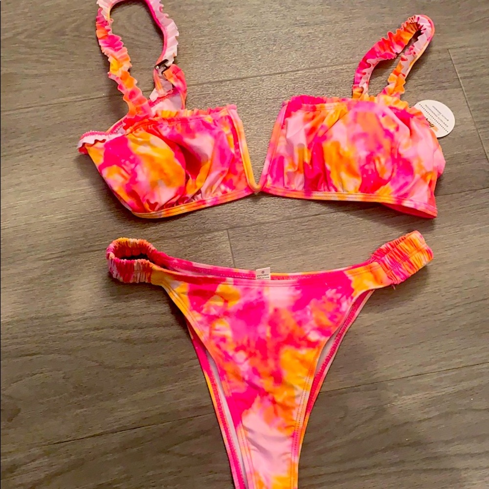 Haute swimwear bikini set tie dye